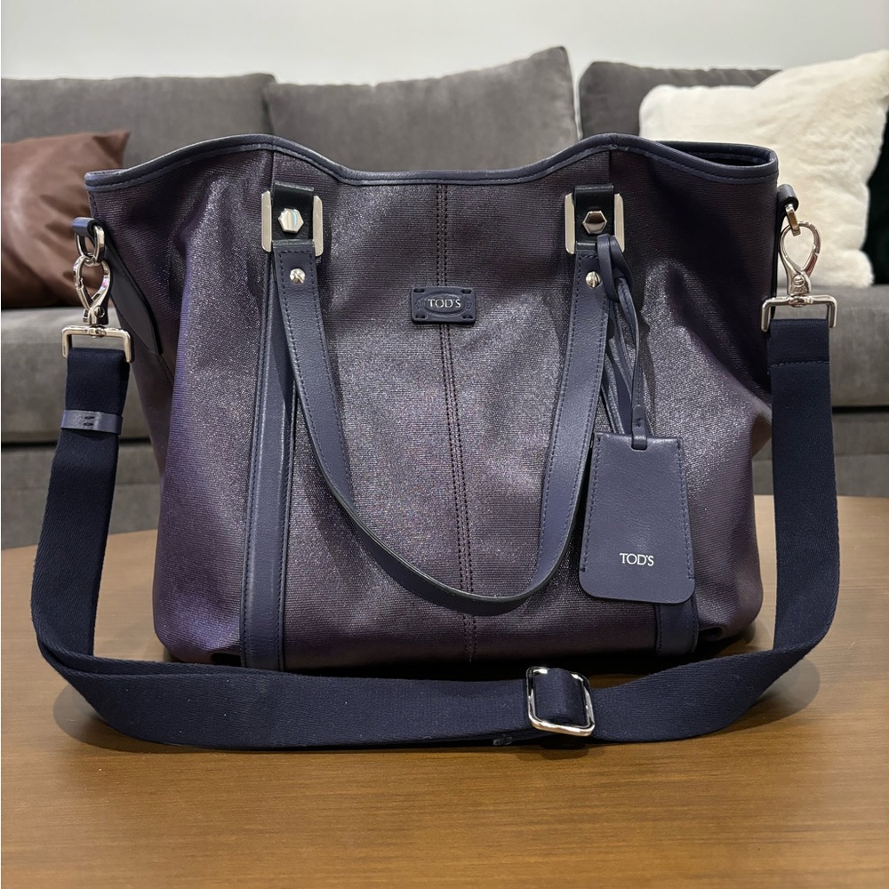 Tod’s Purple Patent Leather Shoulder/Crossbody Bag